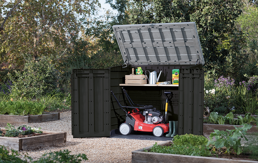 Keter Hideaway XL - Max Garden Storage Box - 1200L - Anthracite/Grey