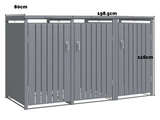 Wood Effect Wheelie Bin Storage - Triple Bin Store