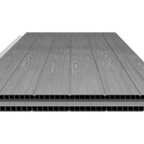 Pro Grade 6ft x 8ft Premium Plastic Double Door Garden Shed - Grey Wood Touch Texture