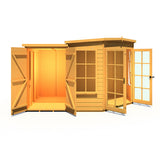 Shire Hampton 7ft x 11ft Summerhouse with Side Shed