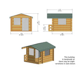 Shire Salcey 8ft x 8ft Mini Log Cabin Playhouse