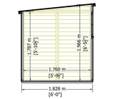 Shire NEW Garden Value 16ft x 6ft Overlap Pent Shed with windows